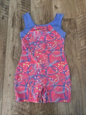Cat & Jack Pink and Purple Girls One-Piece Swim Shortie